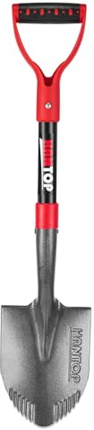 HANTOP Mini Shovel Garden Small Digging Shovels with Fiberglass Handle for Digging, Camping, Survival, Kids, Car Use, 28 inches