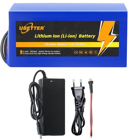 UBETTER 36V Ebike Lithium Batterie, Elektrofahrrad-Akku, 10AH 14AH 20AH Elektro-Fahrrad Batterie mit 2A Ladegerät für 0-1000W Elektrofahrrad Scooter Motor (36V 14Ah)