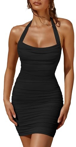 Vestito Donna Corto Sexy Estivo Tubino Elegante da Sera Aderente AM009-L