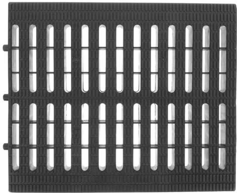 HOMSFOU Outdoor Drain Cover Sewer Drain Grate Channel Drainage Cover for Garden Yard 11.73X9.76X1.06 Inches Easy Install Anti-Slip Grille