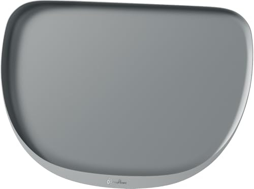 DownyPaws Napfunterlage Katzen, Silikon Futtermatte für Katzen, Hundenapf Unterlage – BPA-frei, mit hohem Rand gegen Verschütten von Wasser und Futter, leicht zu reinigen, 45 x 32cm, Grau