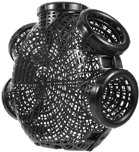 MUSISALY Piège à Crabes Portable en PP Noir, Filet à Écrevisses Pliable, Facile à Utiliser Pêche en Eau Douce et Eau Salée, Cage Réutilisable pour Poissons et Crustacés