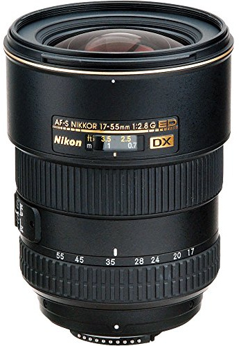 Nikon AF-S DX NIKKOR 17-55mm f/2.8G IF-ED Lente de Zoom con Enfoque automático para cámaras Nikon DSLR (enchapado) (Reacondicionado)