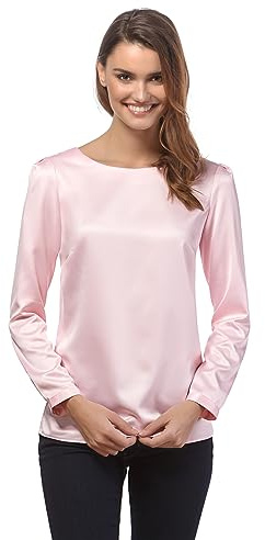 Vincenzo Boretti Blusa, Taglio Abbastanza Aderente, Scollo a Barca Rosa S