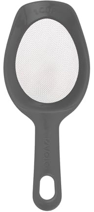 Tovolo Scoop & Sift Flour Sifter for Baking Dusting 1 Cup Fine 20 Mesh Sieve Flour Duster, Easy Scoop Dishwasher Safe Baking Powdered Sugar Flour Sifting Tool for Aerating Coating Dusting, Charcoal