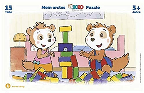 Adrian Verlag Bobo Siebenschläfer Puzzle: Rahmenpuzzle ab 3 Jahre mit 15 Teilen