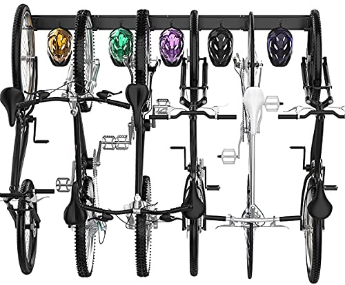 TORACK Bike Storage Rack for 6 Bicycles& 5 Helmets