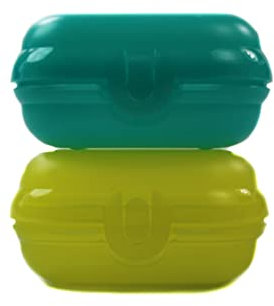 Tupperware to Go Mini-Twin helltürkis + gelb Gr.1 Brotdose