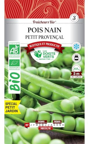 Les doigts verts Graines Pois Nain Petit Provençal Bio 100g