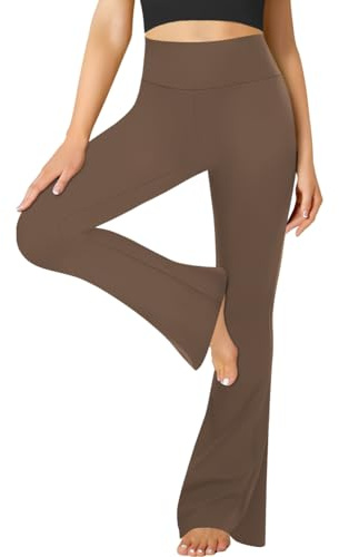 FuelMeFoot Pantalon de Yoga Évasé pour Femme - Taille Haute, Opaque, Bootcut - Jogging et Jazz avec Contrôle du Ventre - Fitness