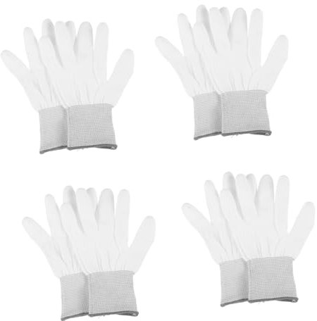 Gatuida 12paare Nylon Arbeitshandschuhe Mit Pu-beschichtung Rutschfest Und Antistatisch Graue Kanten Für Ergonomischen Sitz Für Elektronik Labor Und Gartenarbeit Wiederverwendbar Und Langl