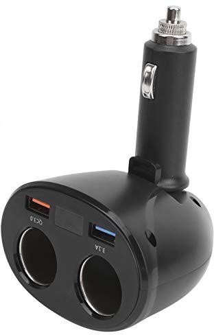 Électronique De Voiture avec Double Ports USB Et 2 Prises Cigarette Adaptateur Prise Allume-Cigare Distributeur Électrique Automobile Bivolt pour Accessoires Mobiles en