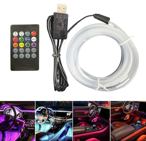 Djowyh Lumières LED Activées par Le Son | Éclairage Intérieur De Véhicule Commandé par La Voix 7 Couleurs,Décoration Automobile pour Luminaires Muraux Outils Rénovation Maison et Tableau de Bord de