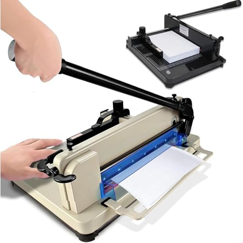 Tagliacarte manuale resistente, grande ghigliottina industriale con blocco automatico per tagliare carta, pelle, libri, tessuti non tessuti
