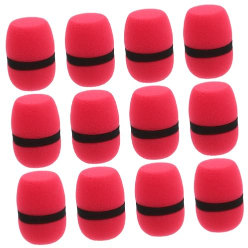 Toyvian 12 Piezas Fundas De Esponja Para Micrófono Protector De Filtro De Micrófono Cubiertas Antiviento Uso Entrevistas Canto y Oratoria