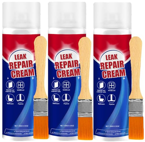 Waterproof Instant Leak Repair Spray, 𝐋𝐞𝐚𝐤 𝐑𝐞𝐩𝐚𝐢𝐫 Cream, Leak Repair Waterproof Sealant SprayPatch & Seal Paint Sealant Cream for Roofs Pipes Crack