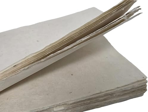 Papel Lokta hecho a mano, A4, borde natural, para arte, caligrafía y manualidades, nepalés (20)