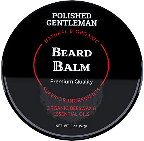 Beard Balm for Men & Mustache Wax - Hold Biard Wax with Beard Oil for Men - Made With Beeswax for Easy Styling - Polishes, Softens & Conditions Beard & Mustache - Itch Free Beard Care 2oz