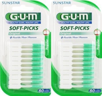 GUM Soft Picks Regular - Juego de 2 piezas