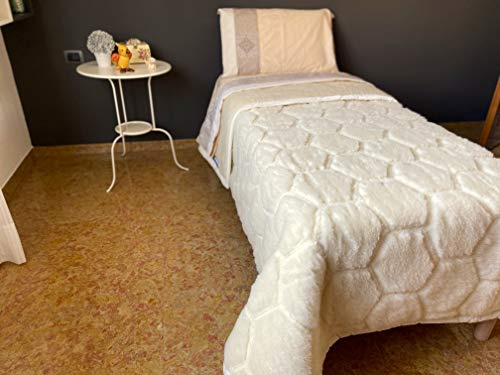 BNZ Group Coperta Lana Merinos [Matrimoniale], Doppio Strato, Superwash, 100% Made in Italy, Bordo in Velluto (240_x_260_cm)