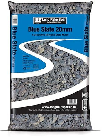 Blue Slate Chippings | 20mm | 20kg | Aggregates, Garden Pebbles, Garden Chippings, Driveway Stones/Sealer