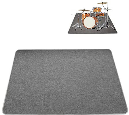 PPGE Schlagzeugteppich Schallschutz Teppich Schlagzeug Schlagzeug rutschfeste Matte Trommel Teppiche Schalldämmung Klavier Matte Drum Teppich Schallschutzmatte Boden (Size:200×160 cm,Color:Grau)