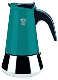 Pezzetti, Steelexpress Kaffeemaschine mit 6 Tassen aus Edelstahl, ergonomischer, hitzebeständiger Griff, geeignet für alle Kochflächen, geeignet für Induktionsplatten, Ottanium
