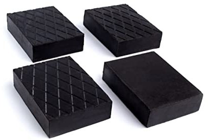 Generisch 4-STK Gummiklotz/Gummiblock für Hebebühne, Rangierheber, Wagenheber, Grubenheber (120x80x40cm) - Schwarz, 3 Tonnen Belastung, Auto, UTILITY_JACK, Gummi, 60mm Mindesthöhe