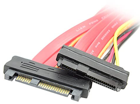 CY SAS Cable SFF-8482 Câble d'extension SAS 29 broches vers 29 broches mâle vers femelle pour disque dur Raid