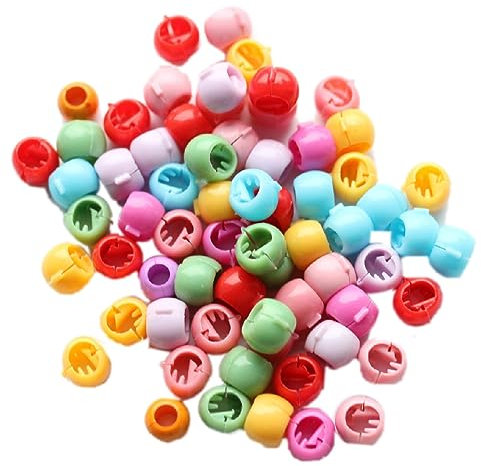 Tadipri Mini Haar Klammer, 100 Stück Bunt Mini Haarclips, Perle Haar Nadeln Kunststoff, Regenbogen Perlen Clip Haarkrallen Haarschmuck Für Kinder Mädchen Frauen