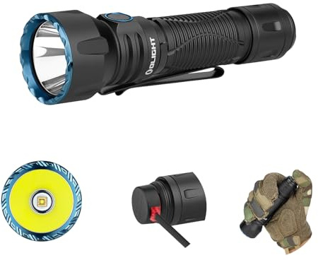 OLIGHT Javelot LED Taschenlampe 134,000 Candela, 730 Meter Leuchtweite Taktische Lampe aufladbar bis 72 Tage Laufzeit mit 6 Modi helle Licht, 197 g kleine Handlampe für Outdoor Schwarz