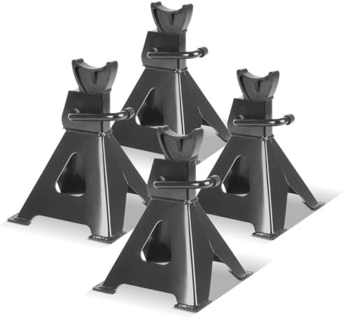 STAHLWERK Unterstellbock JS-3 ST 4er Set mit 3 t Tragkraft 275-415 mm höhenverstellbarer Kfz-Abstellbock | Wagenheber | Abstellstütze | Stützbock für Pkw, Lkw, Caravan, Wohnwagen, Landwirtschaft