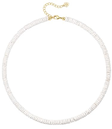 Aobei Pearl White Puka Shell Choker Necklace Hawaiian Seashell Necklace for Women Men VSCO Summer Beach Necklace Boho Handmade Jewelry