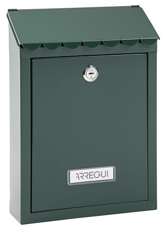ARREGUI Civic E5723-C Cassetta Postale Individuale in Acciaio | Cassetta Postale Da Esterno | Dimensione S (DIN A5) | Facile da Montare | Verde