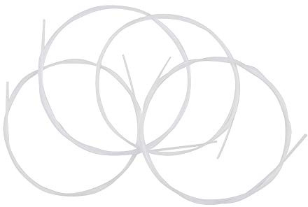 Baryton Ukulele Strings, Ukulele Strings Tenor Ukulele Strings 4st/set Ukulele Strängar med Nylon Material för Nybörjare och Skickliga Entusiaster (Vit)