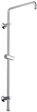 JOHO Colonna Doccia Acciaio Inox senza Miscelatore, Accessorio per Sistema Doccia, Compatibile con Fori Esistenti, Asta Doccia Saliscendi 91 cm con Supporto per Doccetta, Cromo