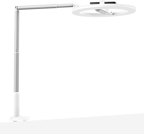 NEEWER Entry Level Version 10 7W LED Selfie Ring Light with Desk Clamp Stand Phone Holder for iPhone, Laptop Video Conference Streaming Recording Makeup Lighting, 3 Tones 3000mAh Rechargeable, N16