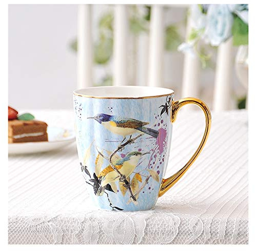 MRKU Taza Grande de Agua para Pareja de 13.5 oz, con asa, Ideal para té Caliente y Capuchino.