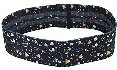 ANKROYU Cinturón de Sentadillas para Yoga, Antideslizante, Flexible, Engrosamiento, Bandas de Resistencia para Ejercicios para piernas y glúteos, Banda de Resistencia a la Cadera, (Negro)