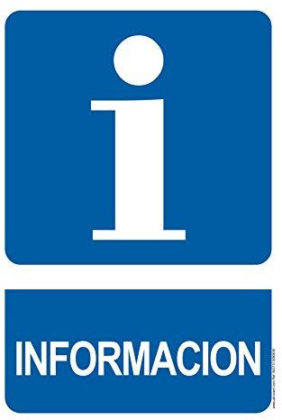 akrocard - Cartel Resistente PVC - INFORMACION - Señaletica de Aviso, Letrero informativo - Ideal para Colgar