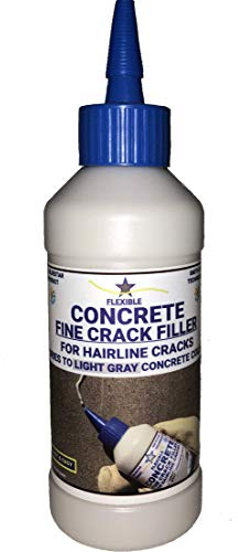 Bluestar Flexible Concrete Hairline Crack Filler (Light Gray), DIY - No Special Tools Needed. Fill Small Cracks in Concrete Driveways, Sidewalks and Patios.