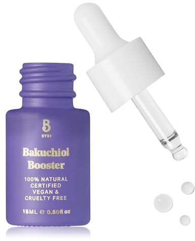 BYBI Beauty Bakuchiol Oil Face Serum - Anti-Aging Vegan Facial Oil - Collagen Boosting - Reduce Wrinkles & Fine Lines - Award-Winning Bakuchiol & Squalane Face Oil - 15ml