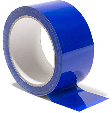 Modulor Verpackungsband, farbiges Klebeband aus Polypropylen, leise abrollendes Paketband mit Acrylatkleber, Breite 5 cm x Länge 66 m, 48 µm dick, dunkelblau