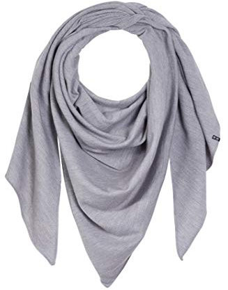 Enter the Complex® Schal Damen, Dreieckstuch, Halstuch, 100% Merino Wolle, 240 x 100 cm, Hell Grau