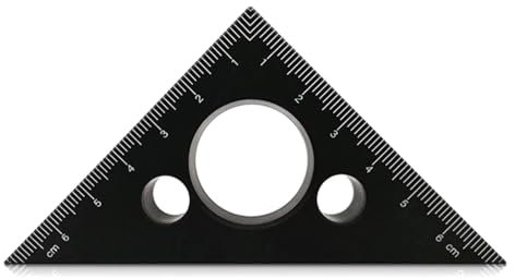 Regla triángulo de Aleación Aluminio, Regla de Angulo, Regla Triangular, 45 Grados Regla Ángulo Aleación Aluminio, Claro y Duradero, Se Puede Utilizar para Medir
