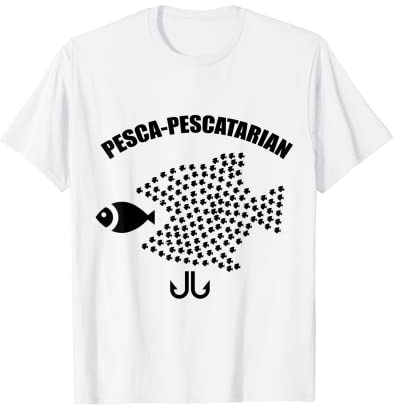 Funny Pesca-Pescatarian T Shirt. pescado comiendo pescado Camiseta