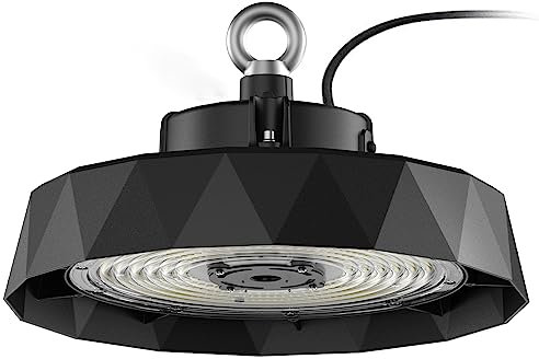 Anten LED Lampe-Spot Eclairage Puissant 150W Blanc Froid 6000K 25500lm, UFO Projecteur-Spot à Grande Hauteur, Lampe Industrielle Highbay IP65 pour Atelier Hangar Grange Entrepôt Chantier Garage