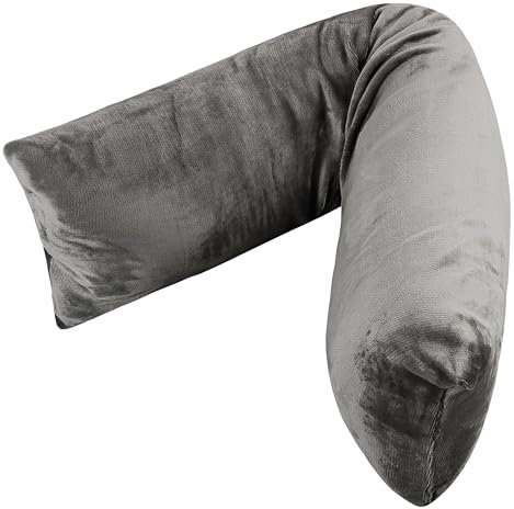 MOON Seitenschläferkissenbezug Cashmere Touch, Kissenbezug ca. 40x145 cm mit super weicher Oberfläche - anthrazit