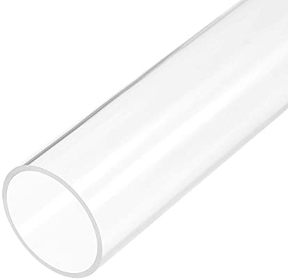 TA-VIGOR Akrylrör klart styvt runt rör 46 mm ID 50 mm OD 305 mm för lampor och lyktor, vattenkylsystem