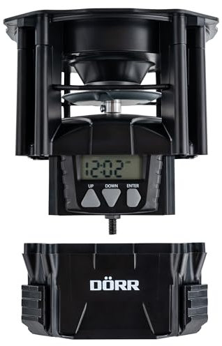 Dörr Futterstreuer Compact - 4 Fütterungszeiten - Wildtiere - Fische - Einfache Steuerung - Verschiedene Futterarten (ohne Behälter)